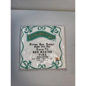 VTG Longwear Fitted Bed Sheet Full/Double Japan Cotton White Sheets